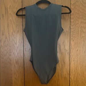 SKIMS Sleeveless Dark Green Bodysuit